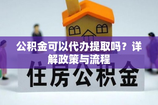 瑞穗公积金可以代办提取吗？详解政策与流程