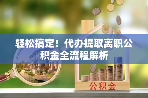 瑞穗轻松搞定！代办提取离职公积金全流程解析