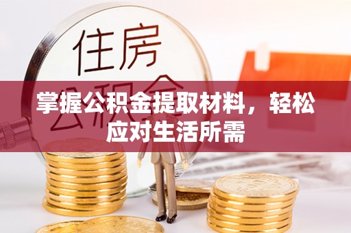 瑞穗掌握公积金提取材料，轻松应对生活所需