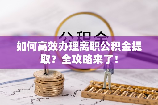 瑞穗如何高效办理离职公积金提取？全攻略来了！