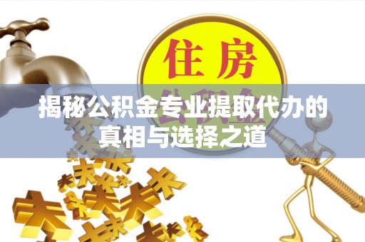 瑞穗揭秘公积金专业提取代办的真相与选择之道