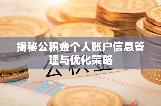 瑞穗揭秘公积金个人账户信息管理与优化策略