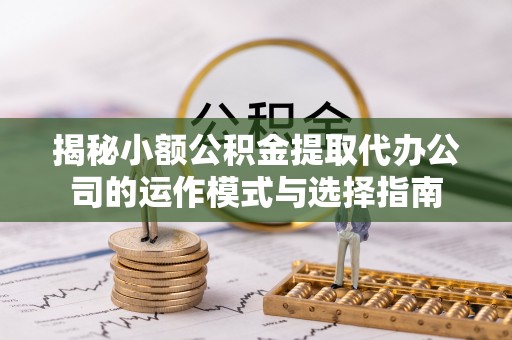 瑞穗揭秘小额公积金提取代办公司的运作模式与选择指南