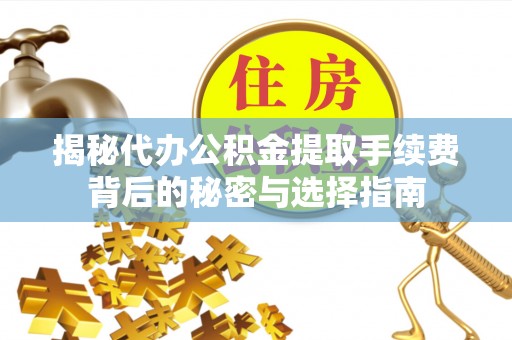 瑞穗揭秘代办公积金提取手续费背后的秘密与选择指南