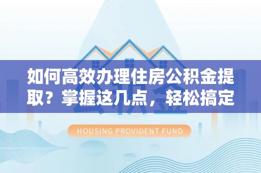 瑞穗如何高效办理住房公积金提取？掌握这几点，轻松搞定！