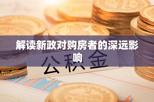 瑞穗解读新政对购房者的深远影响