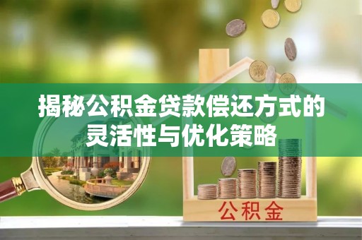 瑞穗揭秘公积金贷款偿还方式的灵活性与优化策略