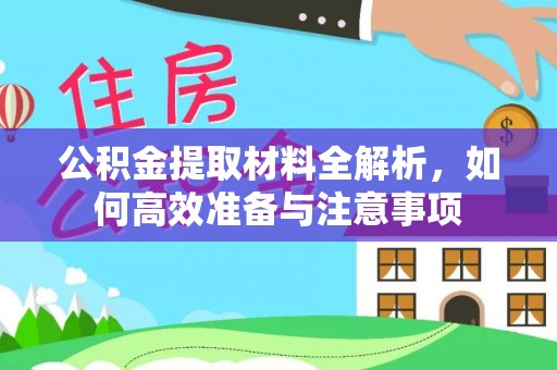 瑞穗公积金提取材料全解析，如何高效准备与注意事项