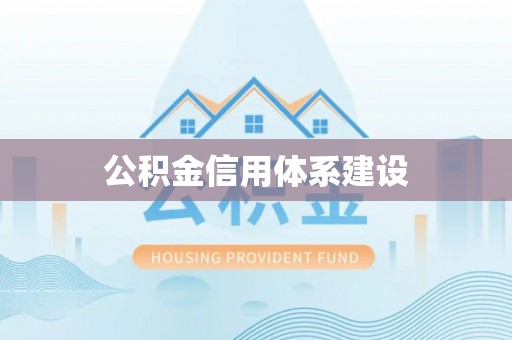 瑞穗公积金信用体系建设