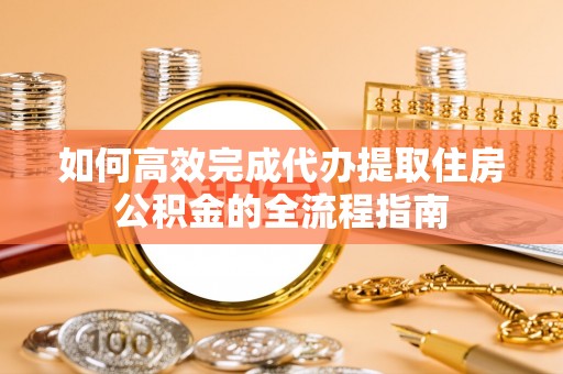 瑞穗如何高效完成代办提取住房公积金的全流程指南