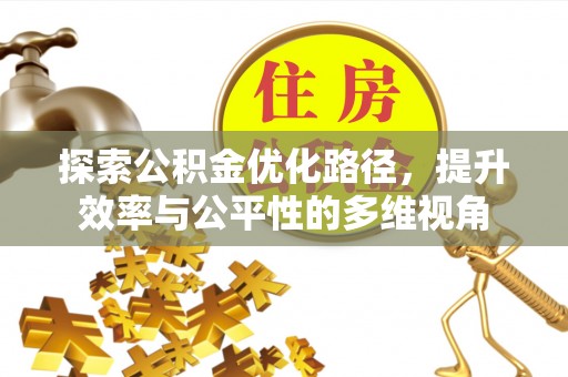 瑞穗探索公积金优化路径，提升效率与公平性的多维视角