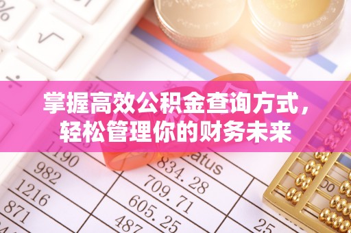 瑞穗掌握高效公积金查询方式，轻松管理你的财务未来
