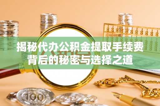 瑞穗揭秘代办公积金提取手续费背后的秘密与选择之道