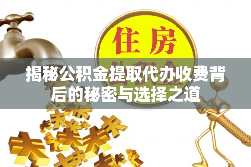 瑞穗揭秘公积金提取代办收费背后的秘密与选择之道