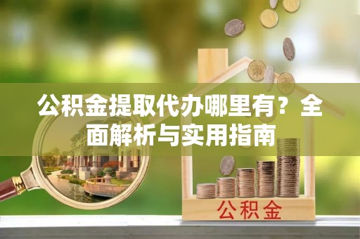 瑞穗公积金提取代办哪里有？全面解析与实用指南