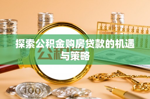 瑞穗探索公积金购房贷款的机遇与策略