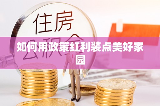 瑞穗如何用政策红利装点美好家园