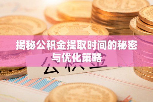 瑞穗揭秘公积金提取时间的秘密与优化策略