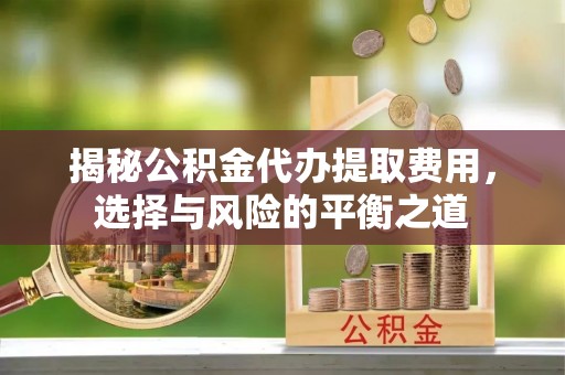 瑞穗揭秘公积金代办提取费用，选择与风险的平衡之道